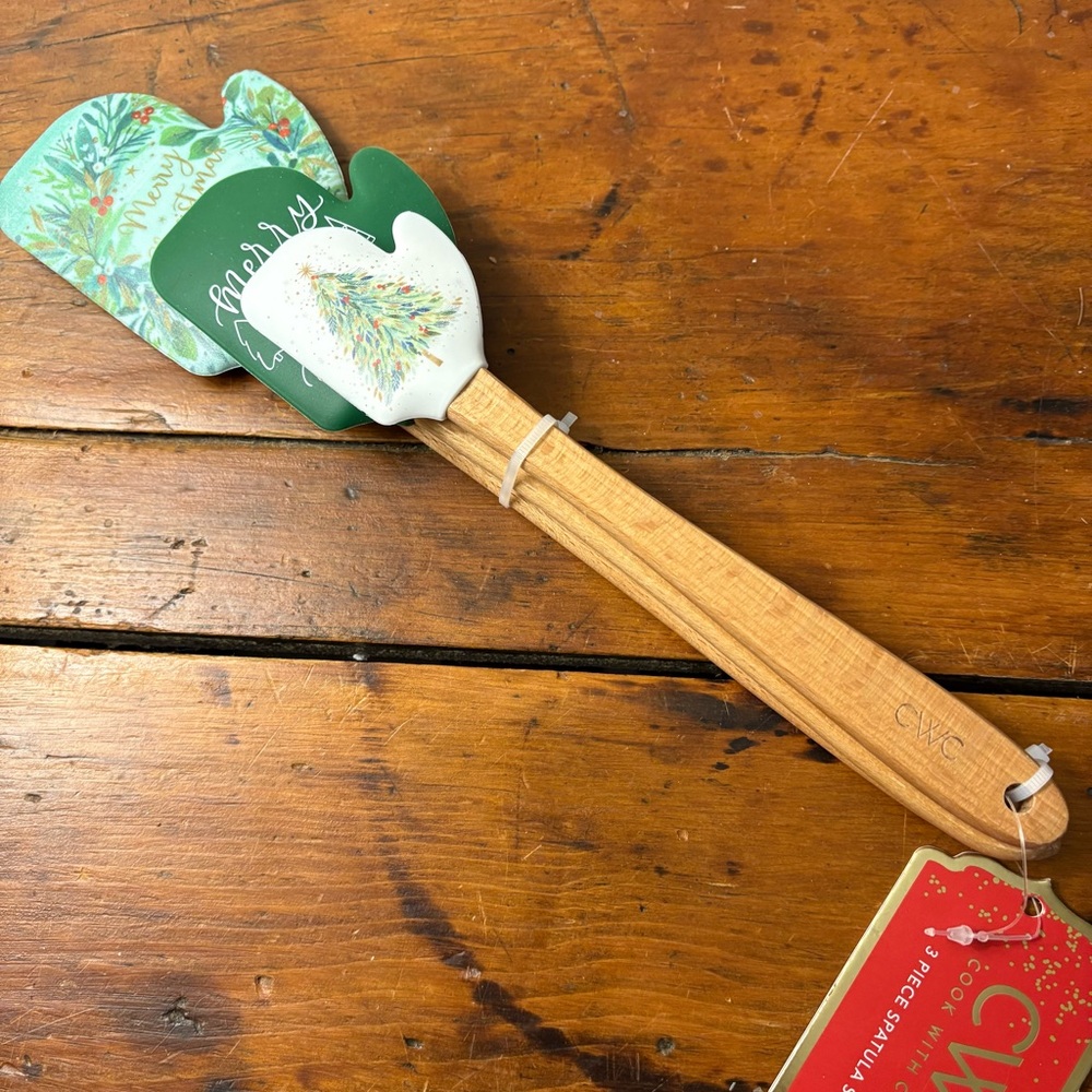 CWC Holiday Spatula Set with Bamboo Handles Set 3 NWT - Picture 7 of 8